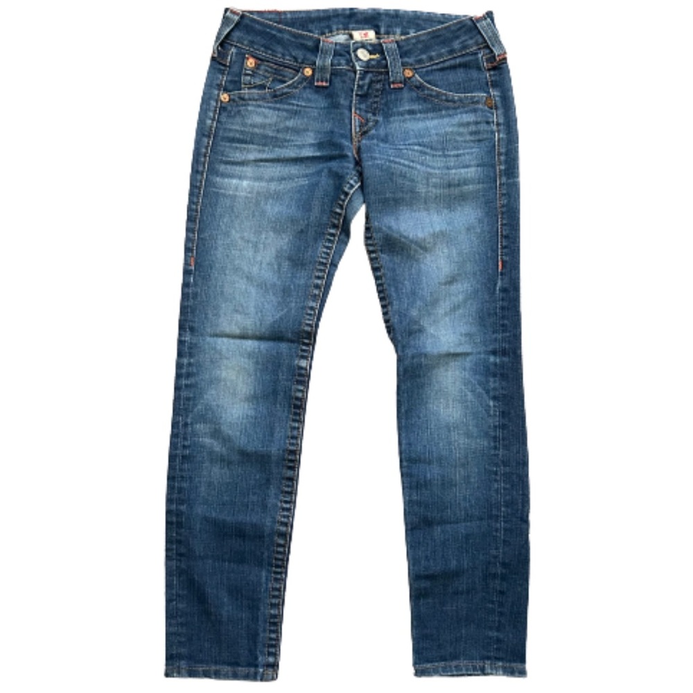 True Religion women’s size 27 Julie Flap Pocket Blue Jeans